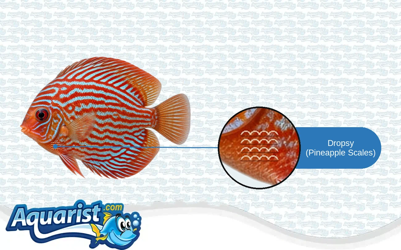 Dropsy in a freshwater fish